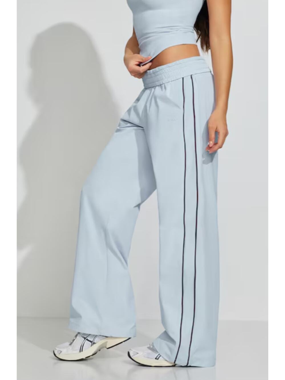 New Garage Nylon Studio Track Pants, Blue Flirt Size XS